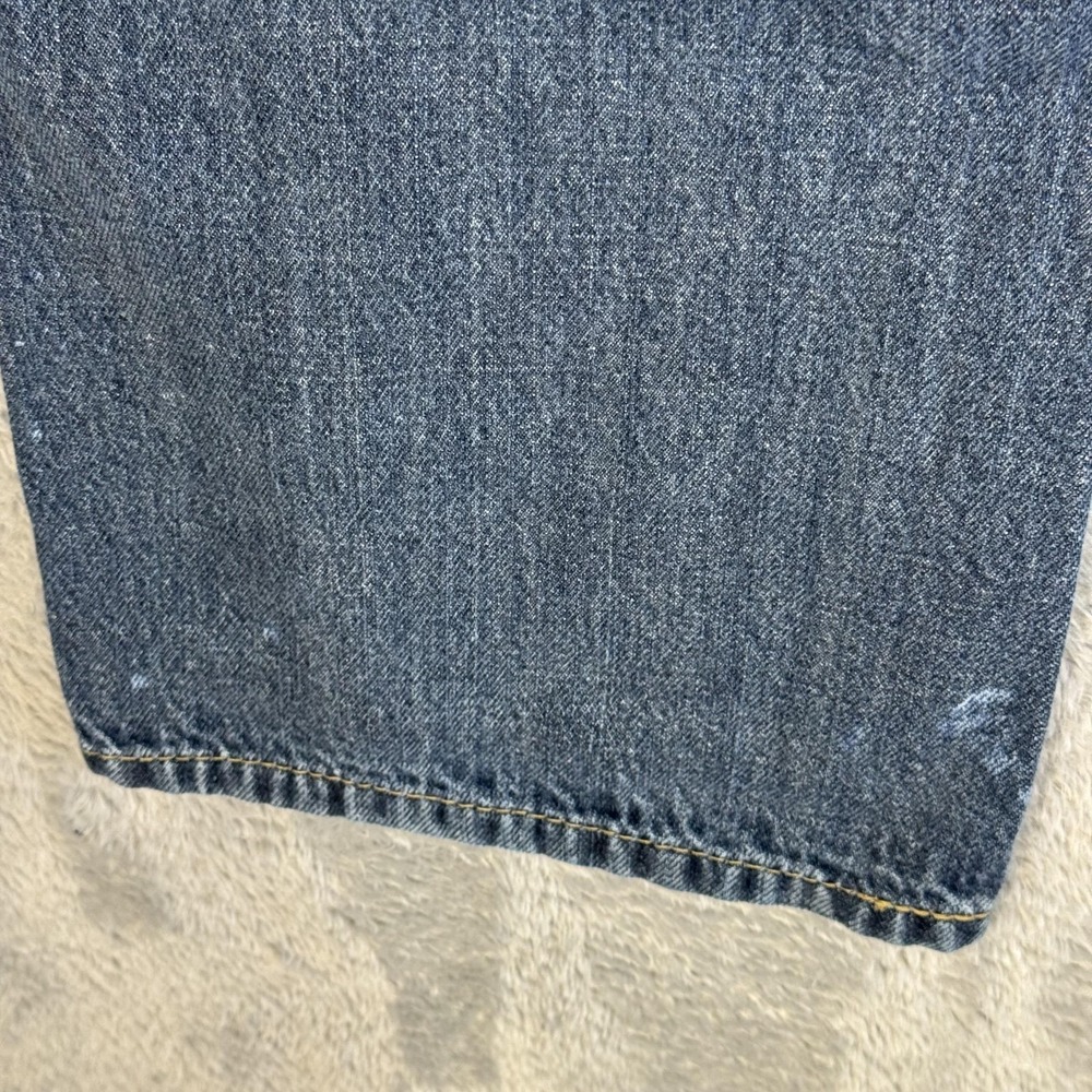 Levis 559 Jeans Mens 33x34 Blue Relaxed Straight Denim Medium Wash Paint - Picture 7 of 12